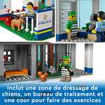 Jeu de construction Lego City (60316) - Le Commissariat de Police, Jouet de Voiture, Camion de Poubelle et Hélicoptère (Via coupon)