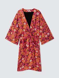 Kimono long imprimé - Rose, Tailles du XS au M