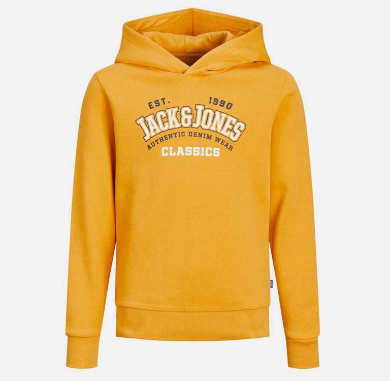 Sweatshirt à capuche garçon Jack &Jones logo 2 Noos Jaune Ou vert