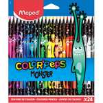 Etui de 24 crayons de couleurs Maped Color'Peps Monster