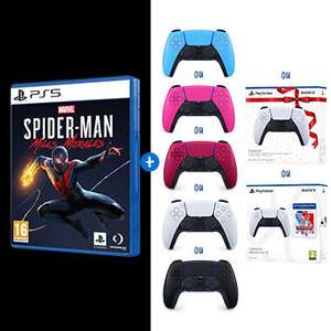 Pack Spider-Man Miles Morales sur PS5 + Manette sans fil DualSense (Coloris au choix)