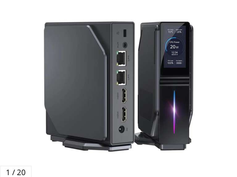 Mini PC Ouvis S1 avec écran LCD 2024 - Alder Lake N95, 16Go, 512Go