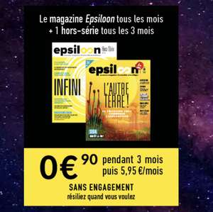 Abonnement de 3 mois au magazine + hors-séries Epsiloon (sans engagement) - Epsiloon.com