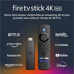 Lecteur multimédia Amazon Fire TV Stick 4K Max avec Télécommande vocale Alexa (WiFi 6, CPU 4-core 1.8 GHz, RAM 2 Go, 8 Go)