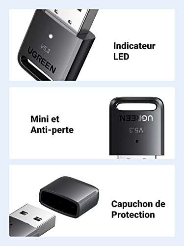 Dongle Bluetooth Ugreen - Bluetooth 5.3 (Vendeur tiers)