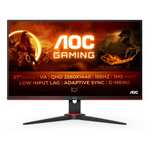 Ecran PC 27" AOC Gaming Q27G2E/BK - QHD, 155 Hz, 1 ms MPRT, FreeSync Premium (2560x1440, HDMI, DisplayPort) noir/rouge