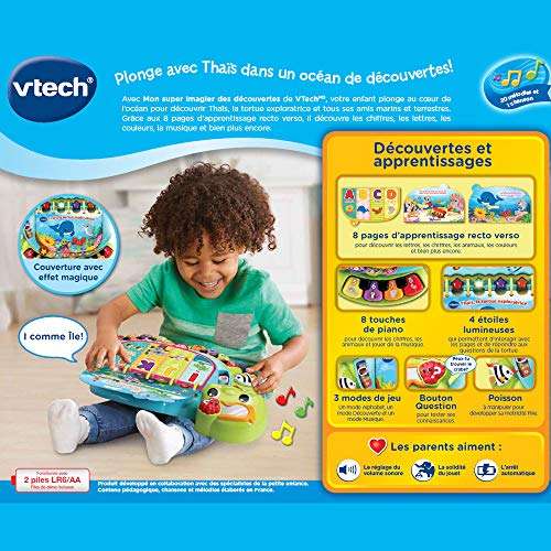 Mon Super Imagier Des Découvertes Tortue VTech - Livre Interactif Enfant (via coupon)