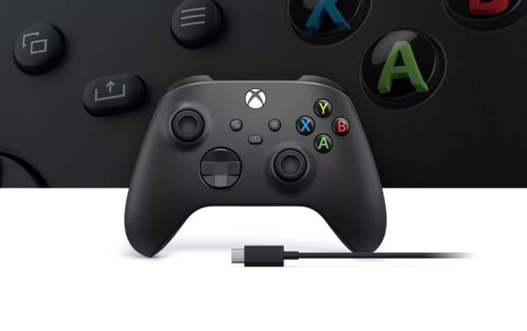 Manette sans fil Microsoft Xbox + câble USB-C