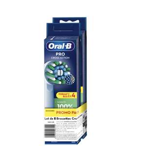 Lot de 8 brossettes Oral-B Pro, pour brosse à dents électrique (Via 23,84€ sur la carte + 8€ de BA)
