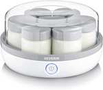 Machine à yaourt Severin - 13W, 7 pots en verre 150ml, sans BPA - Blanc/gris