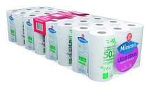 Lot de 48 rouleaux de papier toilette ( blanc ou rose )