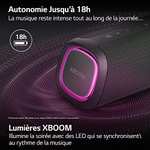 Enceinte portable sans fil LG Xboom Go XG5 - 20W, Bluetooth 5.1, Autonomie jusqu'à 18h, IP67, USB-C, Éclairage RGB (Via ODR de 30€)