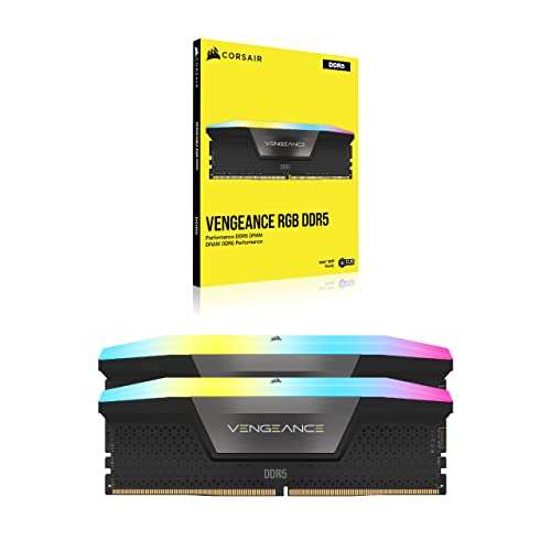 Kit Mémoire RAM Corsair Vengeance RGB 32Go (2x16 Go) Kit DDR5-6000 CL40 (CMH32GX5M2B6000C40)