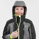 Veste de ski chaude et imperméable Wedze 900 pour Enfant - Grise Et Noire, 8 à 14 ans