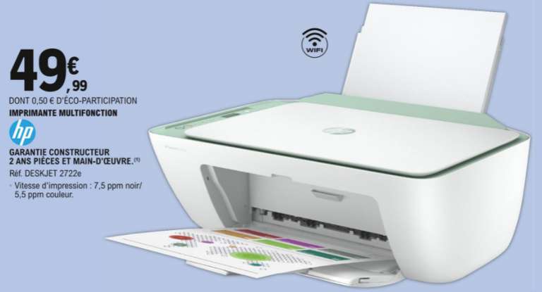 Imprimante multifonctions HP Deskjet 2722e All-in-One