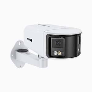Caméra extérieure pano Annke FCD600 PoE 6MP, double objectif, UGA 180°, f/1.2, capteur BSI, micro intégré, sirène et alarme actives