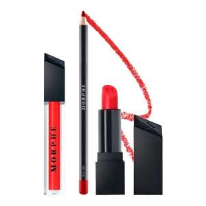 30% de réduction sur une sélection de produits de maquillage Ex : Kit rouge à lèvres + crayon Morphe (3 teintes)