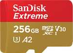 Carte mémoire MicroSDXC SanDisk Extreme 256 Go + Adaptateur (SDSQXAV-256G-GN6MA)