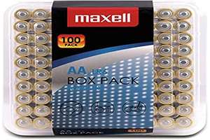 Boîte de 100 piles LR06 AA 1,5V Maxell
