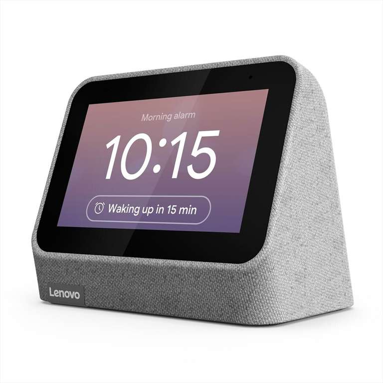 Assistant vocal Lenovo Smart Clock 2 - Ecran IPS 4" tactile, WiFi / Bluetooth, 8 Go, Fonction réveil, Assistant Google (Boulanger)