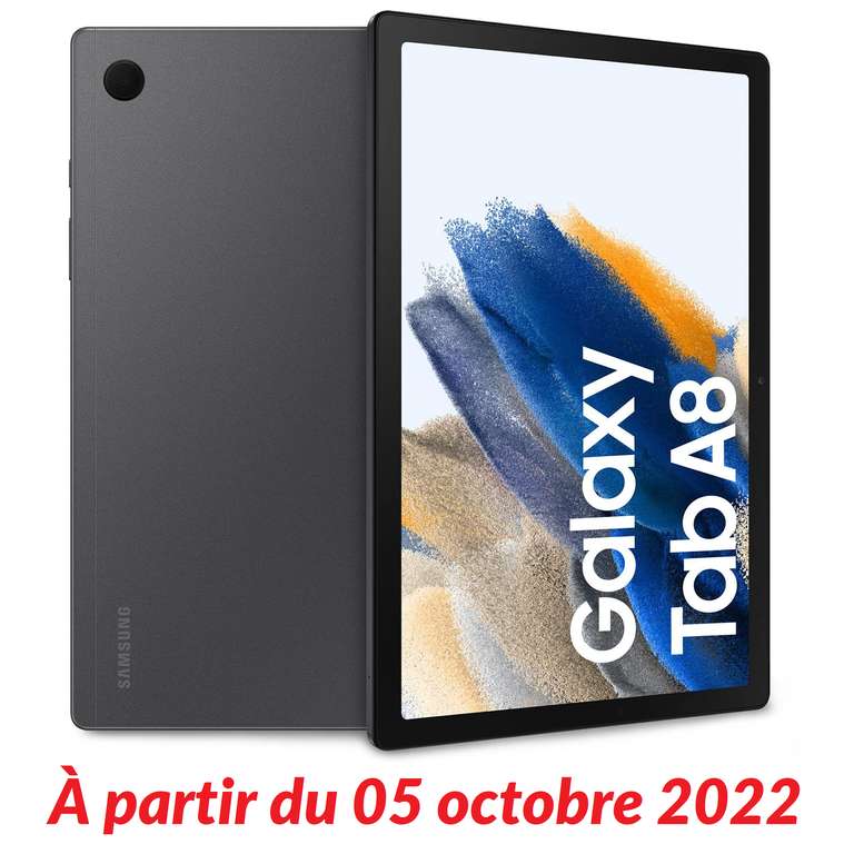 Sélection de tablettes Samsung en promotion - Ex: Samsung Galaxy Tab A8 10.5" - Full HD, 4 Go de RAM, 64 Go (Via 55,80€ fidélité et 50€ ODR)