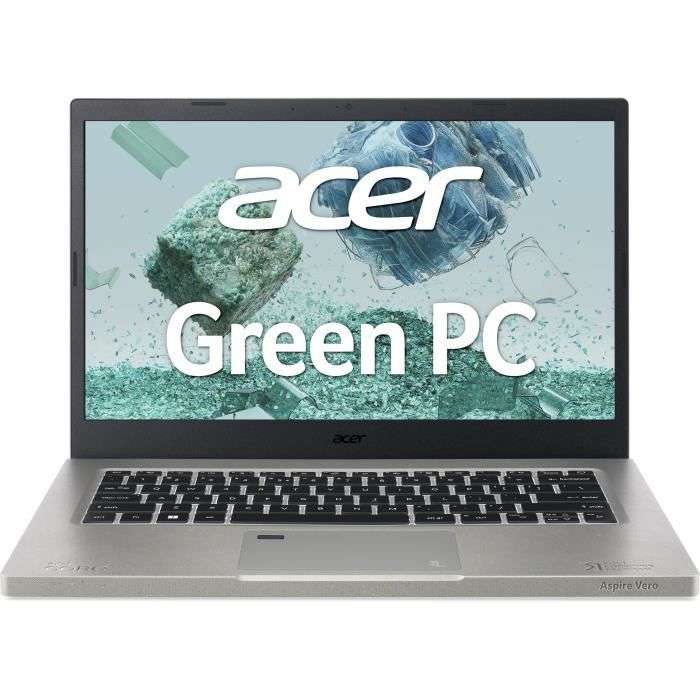 PC Portable 14" Acer Aspire Vero AV14-51-55EU - i5-1235U, 8 Go de Ram, 256 Go SSD, Windows 11
