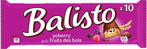 Paquet de 10 Barres Balisto - Fruits des Bois enrobée de chocolat au lait, 185g