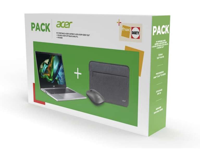 PC Portable Acer A315 : un pack petit prix idéal pour les étudiants