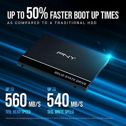 SSD Interne 2.5" PNY CS900 (7CS900-480-PB) - 480 Go (QLC, DRAM-less)
