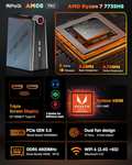 PC AM08 PRO Vertical RGB - AMD Ryzen 7 7735HS, jusqu'à 4,75GHz, SSD 512Go (Vendeur Tiers)