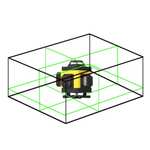 Niveau laser 360° 4D 16 lignes - Avec 2 batteries rechargeables, mini trépied, support mural, boîte de transport (Entrepôt EU)