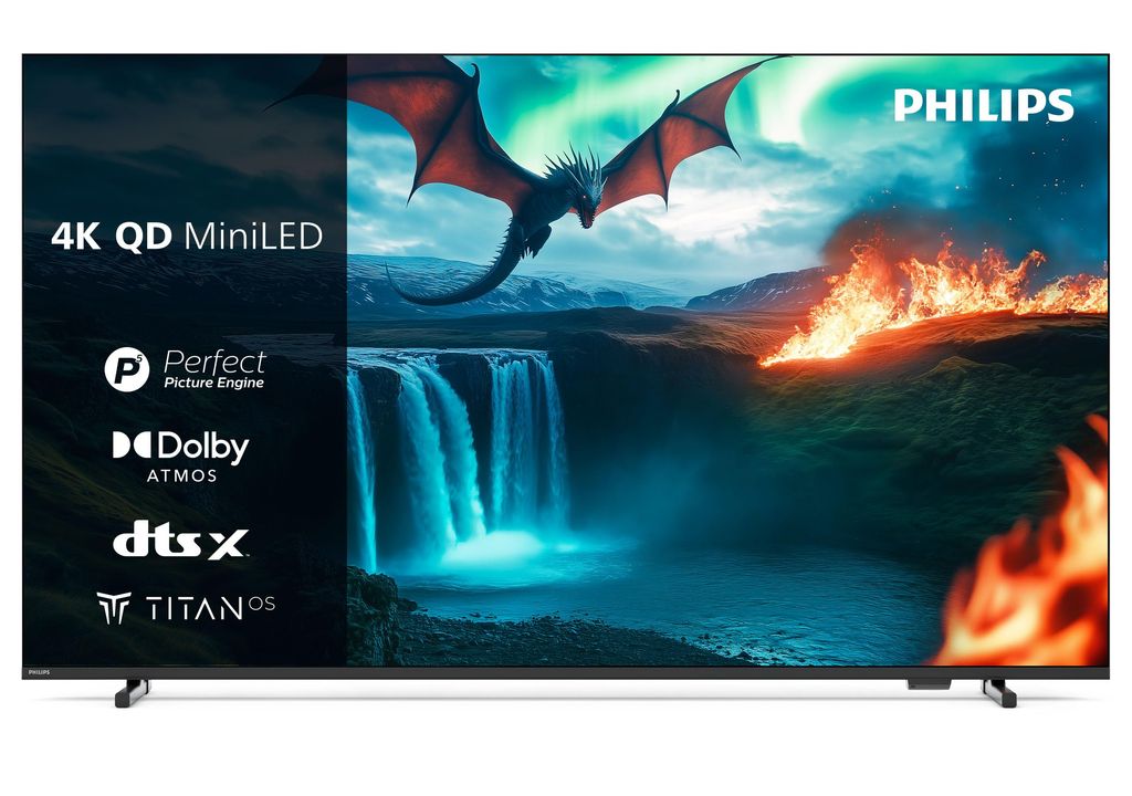 TV 65" Philips 65MLED810 - Mini Led , Quantum Dot Mini Led, 4K UHD, Smart TV, Dolby Vision et Son Dolby Atmos