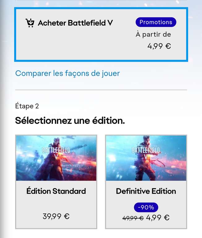 Battlefield 5 Definitive Edition sur PC (Dématérialisé)