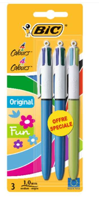 Sélection de produits scolaires à 70% de réduction - Ex : lot de 3 stylos Bic 4 couleurs (via 1,82€ sur carte fidélité)