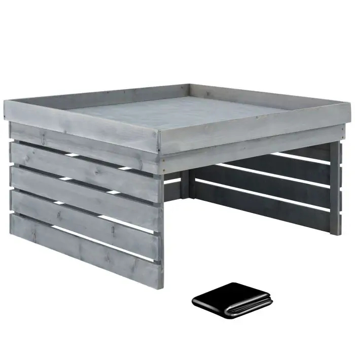 Garage pour tondeuse Tectake en bois - 8