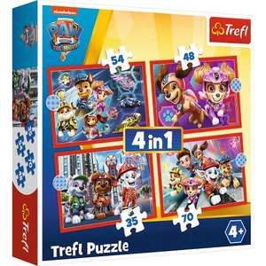 Set Puzzle enfant Pat Patrouille 4-en-1 - 4 Puzzles 35 à 70 Pièces, à partir de 4 ans