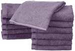 Lot de 12 petites serviettes en coton Amazon Basics - lavande