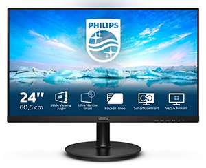 Ecran PC 24" Philips 241V8L/00 - Full HD, 75 Hz, 4 ms, VA, FlickerFree, mode bleu faible (1920 x 1080, 250 cd/m, HDMI)