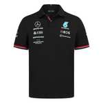 Sélection de T-Shirts, Pulls, Chemise… F1 en promotion - Ex : Polo coton Team Black Mercedes AMG F1 - Noir