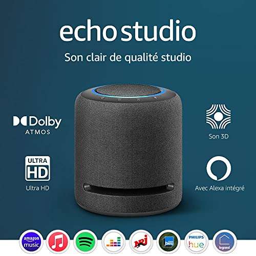 Echo Studio, Enceinte connectée avec audio haute-fidélité et Alexa