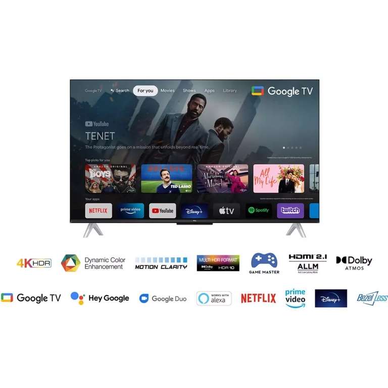 TV 43" TCL 43P638 (2022) - LED, 4K UHD, HDR, Dolby Vision, Google TV - Via ODR de 30€