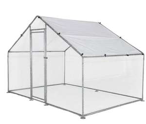 Enclos pour poulailler Babette - 6m², Volière en acier galvanisé. bâche de toit imperméable et anti UV (vendeur tiers)