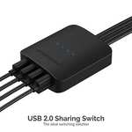 Switch USB Sabrent KVM - 4 entrées et 4 sorties USB (vendeur tiers)