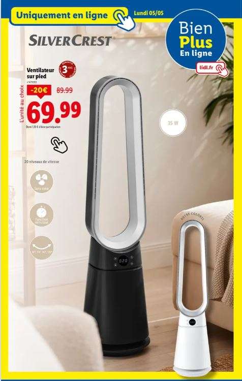 Ventilateur Silvercrest Lidl