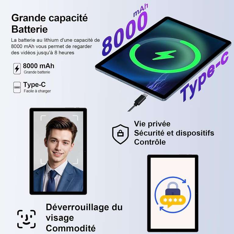 fezawio Tablette pour Enfants 10 Pouces Android 13 | 12 GO (6 6) RAM 128 GO ROM Extensible Jusqu'À 512 GO | Éducation des Enfants | Contrôle Parental | WiFi 5G | Double Caméra | Eva Cover - Bleu fezawio Tablette pour Enfants 10 Pouces Android 13 | 12 GO (6 6) RAM 128 GO ROM Extensible Jusqu'À 512 GO | Éducation des Enfants | Contrôle Parental | WiFi 5G | Double Caméra | Eva Cover - Bleu
