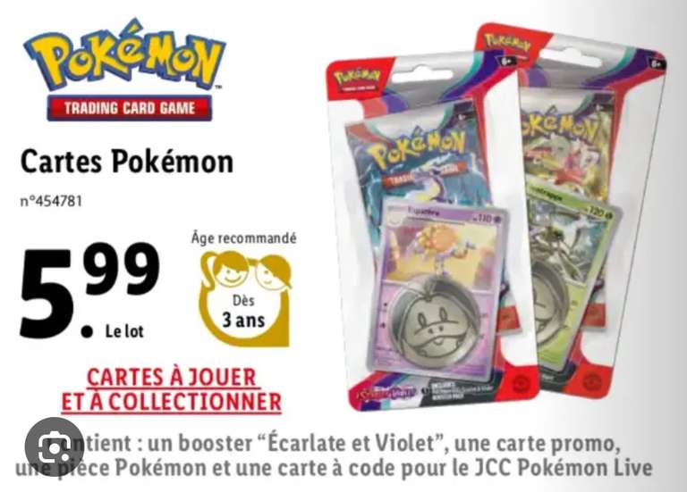 Booster POKEMON : le lot de 2 boosters à Prix Carrefour