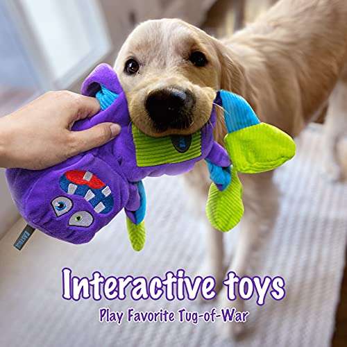 Monster Dog Squeaky Toys Eastblue : Peluche pour Chiot avec 6 couineurs