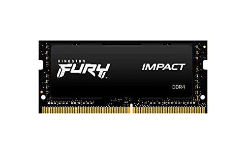 Kit mémoire RAM Kingston Fury Impact KF432S20IBK2/64 - 64 Go (2 x 32 Go), DDR4, SODIMM, 3200MHz, CL20 (Ordinateur portable)