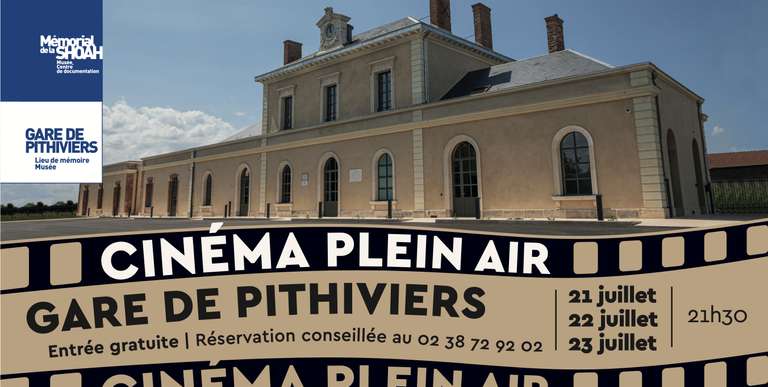 Séances de Cinéma en plein air du 21 au 23 juillet (sur réservation) - Musée-Gare de Pithiviers (45)