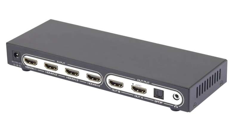 Switch SpeaKa Professional 6 Ports Matrice HDMI avec Fonction Image dans limage, avec télécommande UHD 4K @ 60 Hz